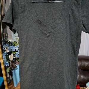 Ambiance Charcoal V-Neck Tee